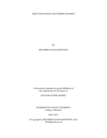 EXECUTIVE ROLES AND INSIDER TRADING