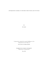 Optimization Models on Protein Structure and Function
