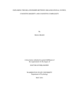EXPLORING THE RELATIONSHIPS BETWEEN ORGANIZATIONAL JUSTICE,  COGNITIVE RIGIDITY AND COGNITIVE COMPLEXITY