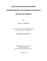 Analytical Method Development, Pharmacokinetics, and Pharmacodynamics of Selected Polyphenols