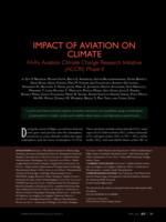 Impact of Aviation on Climate: FAA s Aviation Climate Change Research Initiative (ACCRI) Phase II