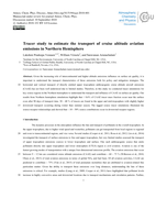 Tracer study to estimate the transport of cruise altitude aviation emissions in Northern Hemisphere