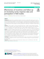 Effectiveness of incentives and follow-up on increasing survey response rates and participation in field studies