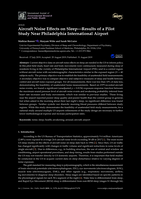 Aircraft Noise Effects on Sleep-Results of a Pilot Study Near Philadelphia International Airport