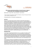 Pilot study examining the effects of aircraft noise on sleep in communities near Philadelphia International Airport