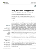 Small Non-coding RNA Expression and Vertebrate Anoxia Tolerance