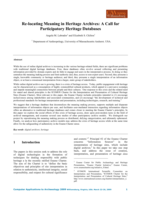 Re-locating Meaning in Heritage Archives: A Call for Participatory Heritage Databases