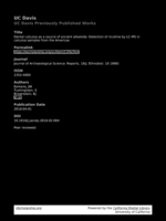 Dental calculus as a source of ancient alkaloids: Detection of nicotine by LC-MS in calculus samples from the Americas