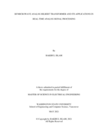 RF/microwave analog Hilbert transformer and its applications in real-time analog signal processing