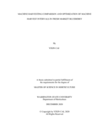 Machine harvesting comparison and optimization of machine harvest intervals in fresh market blueberry