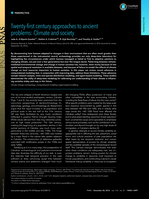 Twenty-first century approaches to ancient problems: Climate and society
