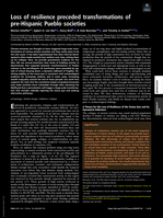 Loss of resilience preceded transformations of pre-Hispanic Pueblo societies