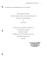 Multidimensional Family Therapy: A Therapeutic Strategy for Families With Adolescents Diagnosed with Internalizing or Externalizing Disorders
