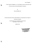 To the Arms of Morpheus: On the Formulation of Treatment for Patients Who Suffer From Primary Insomnia