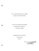 Access to Hospice Programs: Barriers to Eligibility