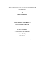 Life Style Modification in Filipino Americans With Hypertension