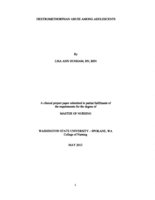 Dextromethorphan Abuse Among Adolescents