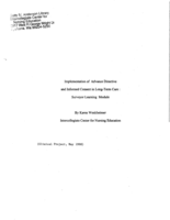 Implementation of Advance Directive and Informed Consent in Long-Term Care: Surveyor Learning Module