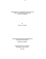 Adolescents as a Vulnerable Population for Obesity, Cardiovascular Disease, and Type 2 Diabetes