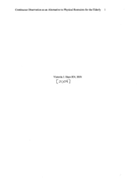 Continuous Observation as an Alternative to Physical Restraints for the Elderly