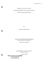 Physical Activity in Youth: Research Findings and Evidenced Based Applications for Practice
