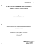 Vitamin D Deficiency and Risk for Cardiovascular Disease: Increasing Nurse Practitioner Awareness
