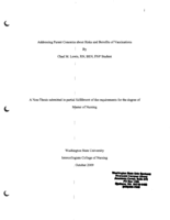 Addressing Parent Concerns About Risks and Benefits of Vaccinations