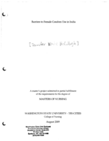 Barriers to Female Condom Use in India