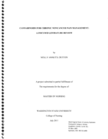 Cannabinoids for Chronic Noncancer Pain Management: A Focused Literature Review