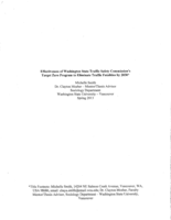 Effectiveness of Washington State Traffic Safety Commission's Target Zero Program to Eliminate Traffic Fatalities by 2030