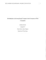 Self-Affirmation on Increasing Message Acceptance about Consequences of Meat Consumption