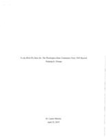 To the Work We Must Do: The Washington State Communist Party 1945-Beyond