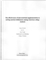 The effectiveness of micronutrient supplementation in solving nutrient deficiencies among American students