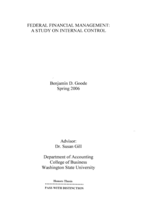 Federal financial management: A study on internal control
