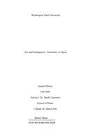 Sex and subjugation: Femininity in opera