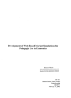 Development of web-based market simulations for pedagogic use in economics