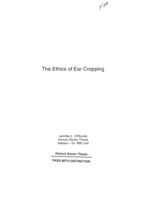 The ethics of ear cropping