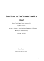 James Hutton and plate tectonics: Parallels in time?