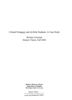 Critical pedagogy and at-risk students: A case study