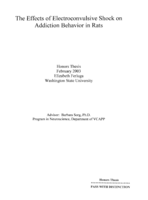 The effects of electroconvulsive shock on addiction behavior in rats