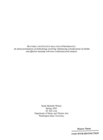 Rhythmic and intuitive analysis in performance: An initial presentation of methodology involving rebalancing considerations of rhythm and affective meaning with more traditional pitch analysis