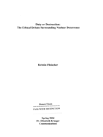 Duty or destruction: The ethical debate surrounding nuclear deterrence