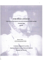 Ever trvely a mvsician connections between Edward de Vere and the development of English madrigals