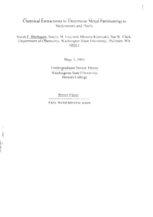 Chemical extractions to determine metal partitioning to sediments and soils