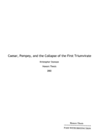 Caesar, Pompey, and the collapse of the first triumvirate