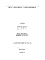 Synthesis and characterization of the liquid ionic solvent 1-butyl-3-methylimidazolium tetrafluoroborate