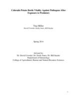 Colorado Potato Beetle Vitality Against Pathogens After Exposure to Predators
