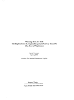 Winning back the self:  the implications of jungian imagery in Galway Kinnell's The Book of Nightmares