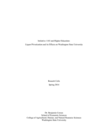 Initiative 1183 and Higher Education: Liquor Privatization and its Effects on Washington State University