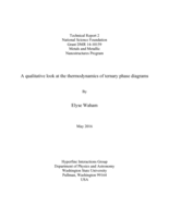 A qualitative look at the thermodynamics of ternary phase diagrams
